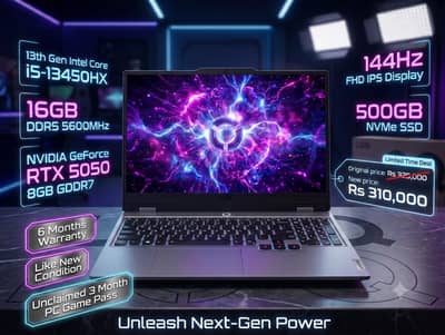 Lenovo LOQ 15 RTX 5050 8GB i5 13th Gen 16GB DDR5 144Hz Like NEW