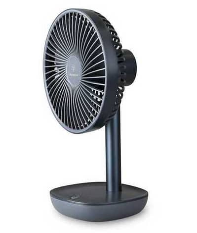 Desi Charging Fan 12 volt with Battery Small Size
