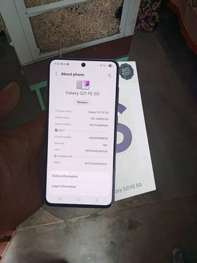 Samsung s21fe official approved with box 8/128