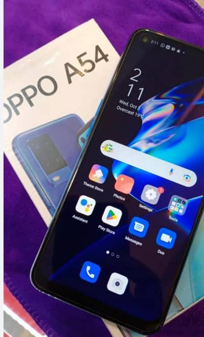 OPPO A54 . . 6GB/128GB. . PTA aproved. Duel sim orignal PANAL. conditn 10/10