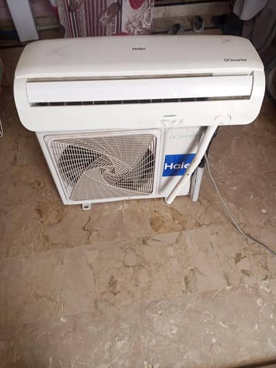 slightly used split DC inverter 1 ton with new cooling coil
