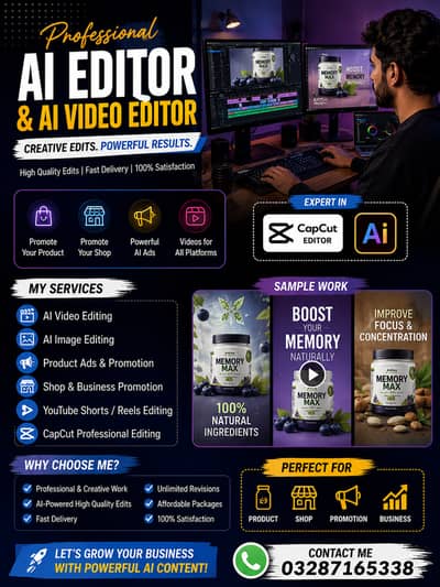 Professional AI Video Editor & Ads Promotion Expert