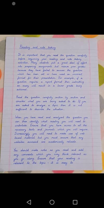 assignment work