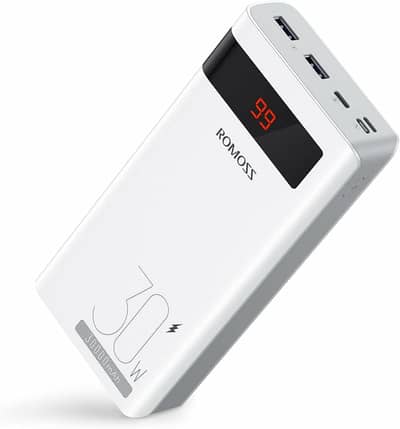ROMOSS 20000mAh 22.5W Fast Charging Power Bank | Original | White