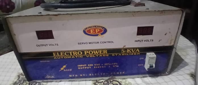 5KVA Electro Power Automatic Voltage Stabilizer Pure Copper