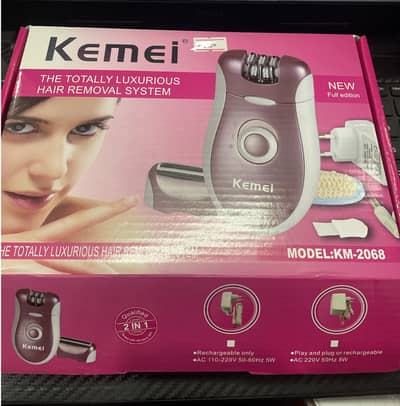 Kemei KM-2068 2-in-1 Rechargeable Epilator & Shaver - New