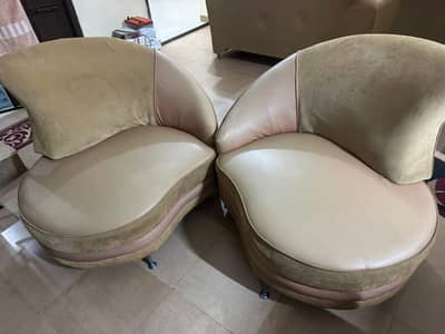 7 Seater Sofa Set Leather Covered