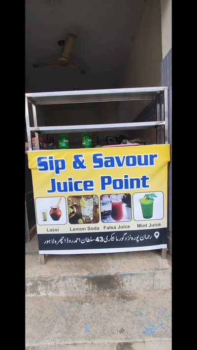 Juice /Fries / Burger Counter for sale steel made