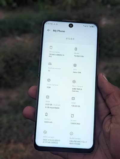 Tecno camon 19pro 8/128 Exchange possible 03104087590