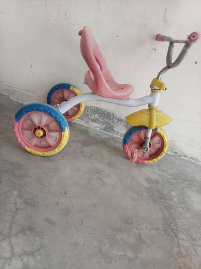 strong try cycle for kids |rubber tyre| (strong plastic seat)