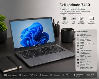Dell latitude 7410 - i7/10th gen 16gb/256gb