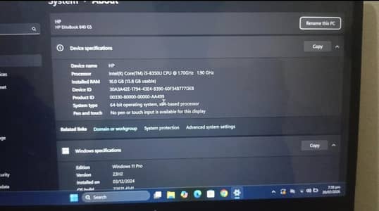 HP ELITEBOOK 840 G5 16GB RAM 512GB NVME SSD