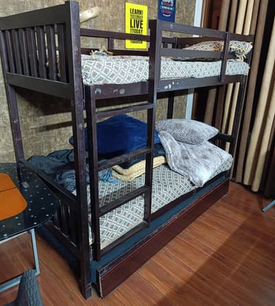 Iron Bunk Bed with Foam Mattress for upto 3 Kids