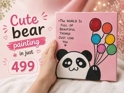 Cute bear painting 