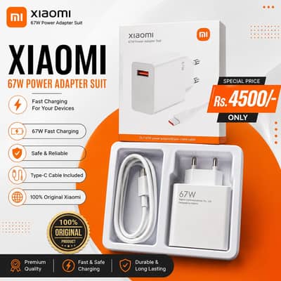 Xiaomi 67w power adapter suit