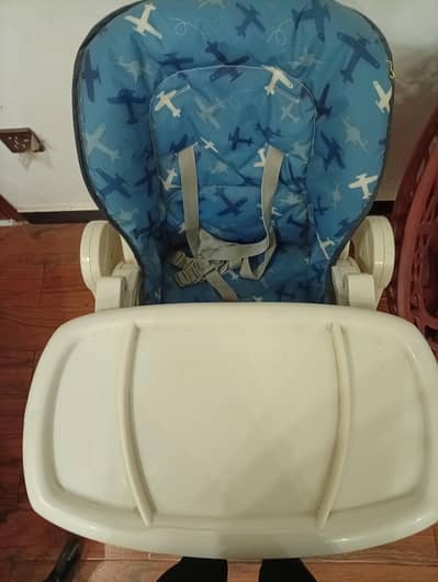 9/10 condition used Baby High Chair Aeroplane - Blue