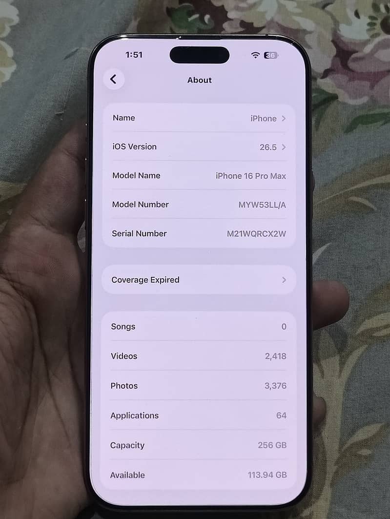 Iphone 16 pro max 8