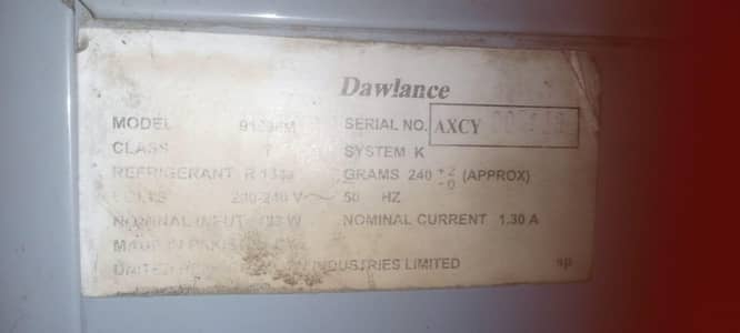 dawlance model 91996M