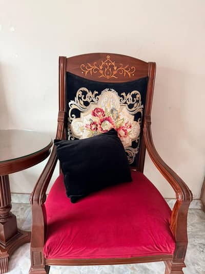 Bedroom Chairs With Table - Red Chairs
