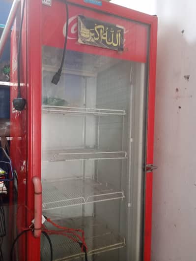 For Sale: Coca-Cola Branded Glass Door Showcase Refrigerator