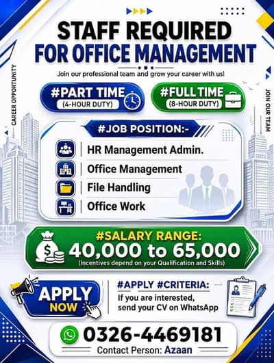 staff required for office management