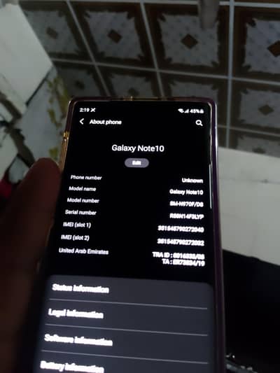 Samsung Mobile Note10 Pro 8/256. exchange good phones
