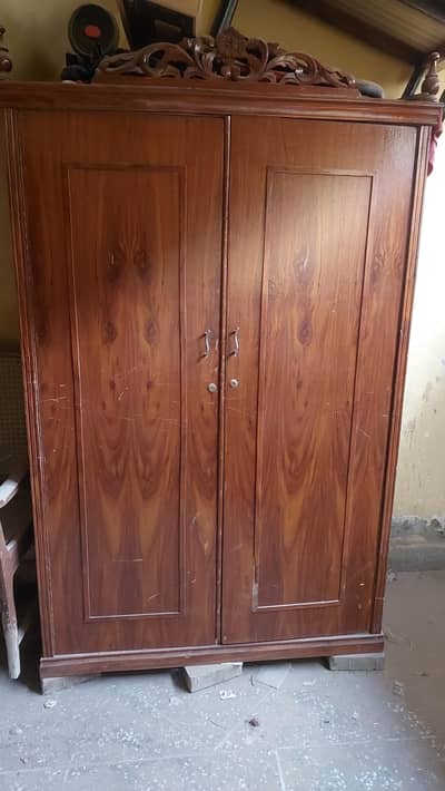 2 door wooden cupboard