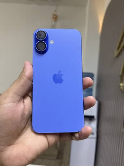 iPhone 16 plus blue color with 128 Gb storage and 94% battery health.