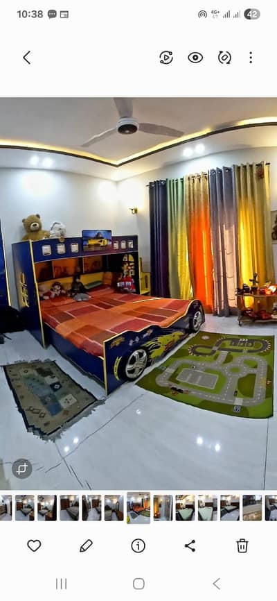 Kids bunk bed with drawers in a stairs
