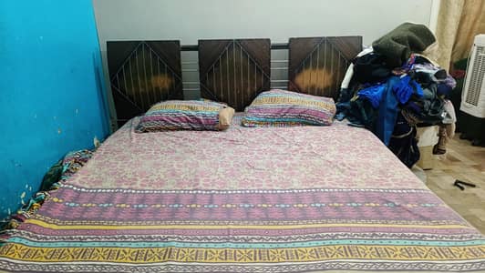 wooden bed