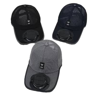 Solar Charging Fan Cap Hat Cooling fan
