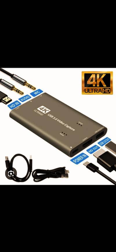 4k-Ultrra HD 3.0 USB HDMI Video Capture For Recording Live Streaming