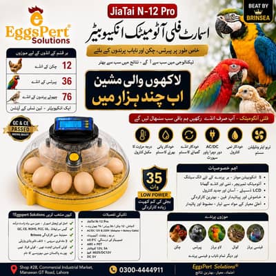 Original Imported Full Automatic Eggs Incubator Ac dC Direct Importer