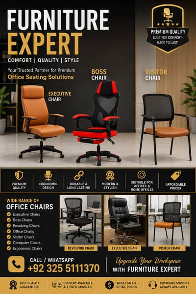 Office Chairs , Exceutive chair , chairs , revolving chair , bossssss
