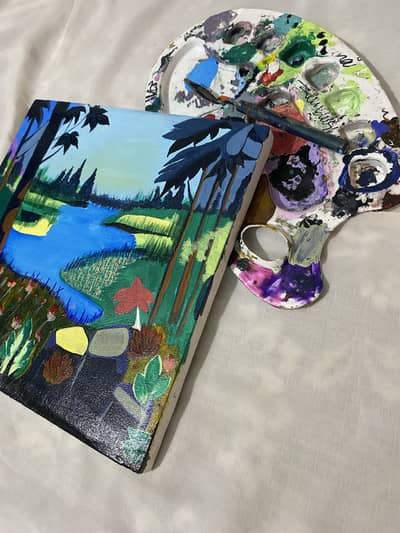 Vector landscape painting