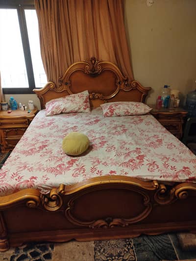 wooden bed set without mattress deco work