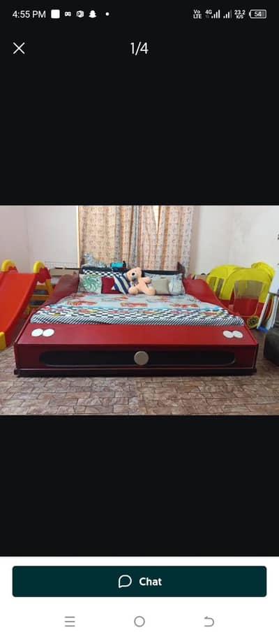 Solid heavey good condition kids bed set with matress, bedsheet