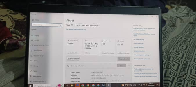 hp elite book mint condition 10/10 fingerprint 2gb graphic card