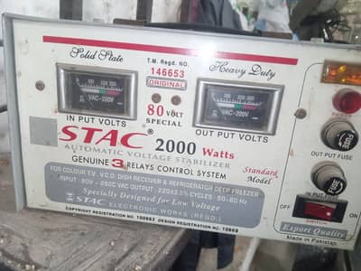 stac 2000watt stabilizer