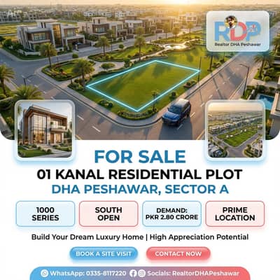 DHA Peshawar kanal south open low budget plot for sale