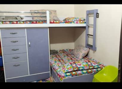 kids bunker beds and dressing table