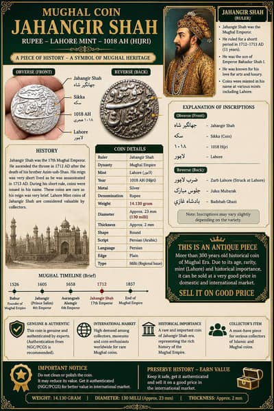 Mughal Coin Jahangir shah