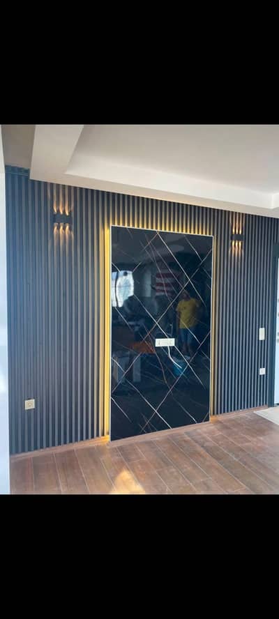 Wpc fluted panel-Pvc fancy ceiling-Media wall-Wallpaper-Pvc wall panel