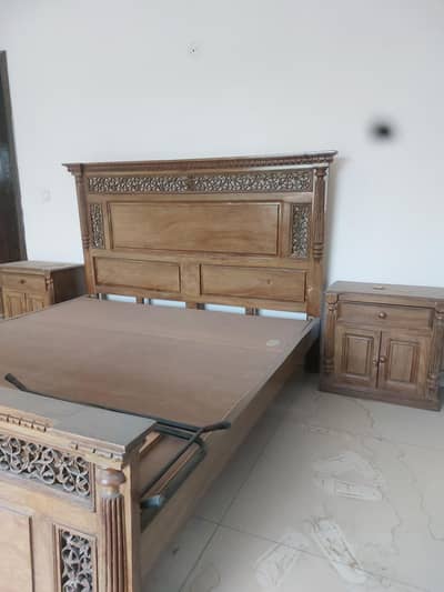 Master bed with side tables