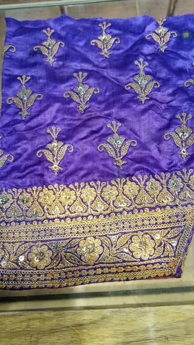 Antique Vintage Purple Silk Izaar