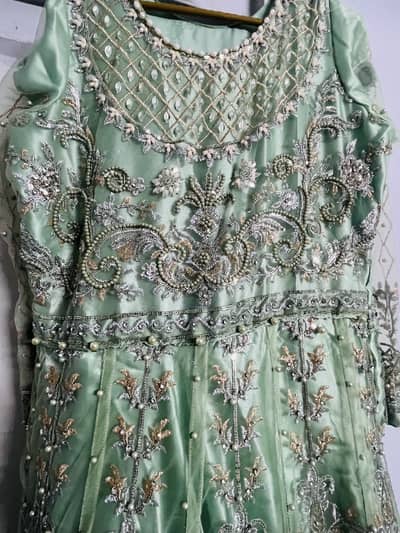 Mint green colour maxi for sale