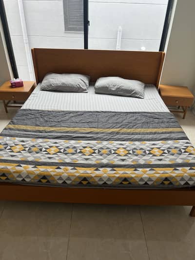 Brand New Wooden Double Bed – Never Used – Excellent Condition