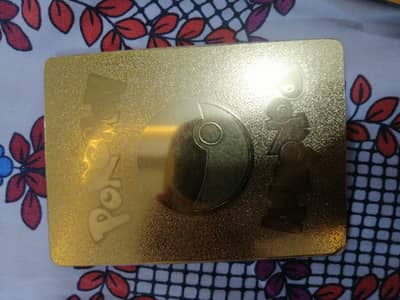 Golden pokèmon Metal card