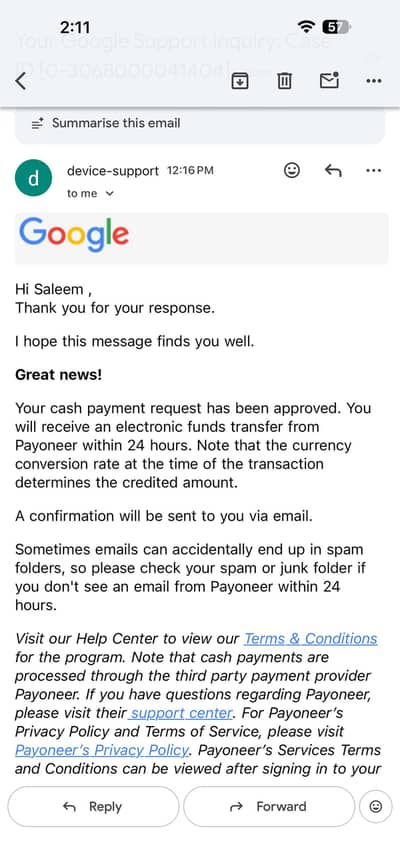 Google pixel 7A cash back