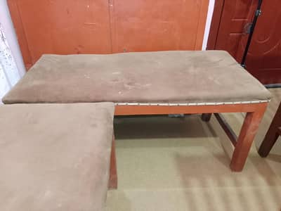 Wooden 2 Sitting Bench Urgent For Sale